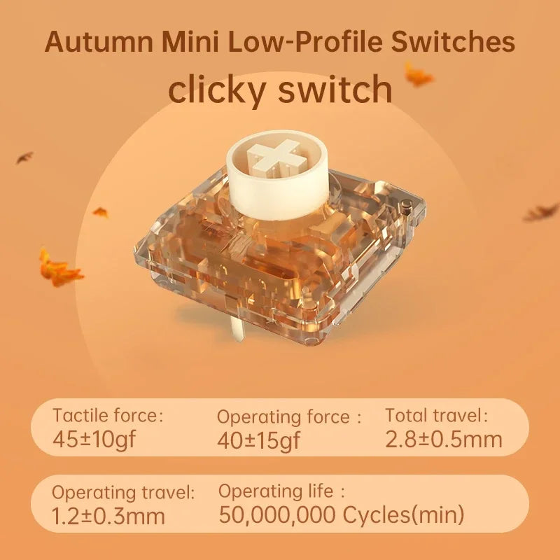 Kailh Four Seasons Spring Summer Autumn Winter MINI Low Profile Keyboard Switch Mini Mechanical Keyboard Switches Hot-Swappable