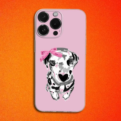 Pet Puppy Dog Cute Phone Case For iPhone 16,15,14,13,12,11 Plus,Pro,Max,XR,XS,X,Plus,SE,Mini Transparent Soft Cover