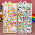 2sheets Cartoon Sticker 3D PVC Hollow Puffy Squishy Rabbit Capybara Bear For Phone Case Laptop Decoration Journal DIY Collage