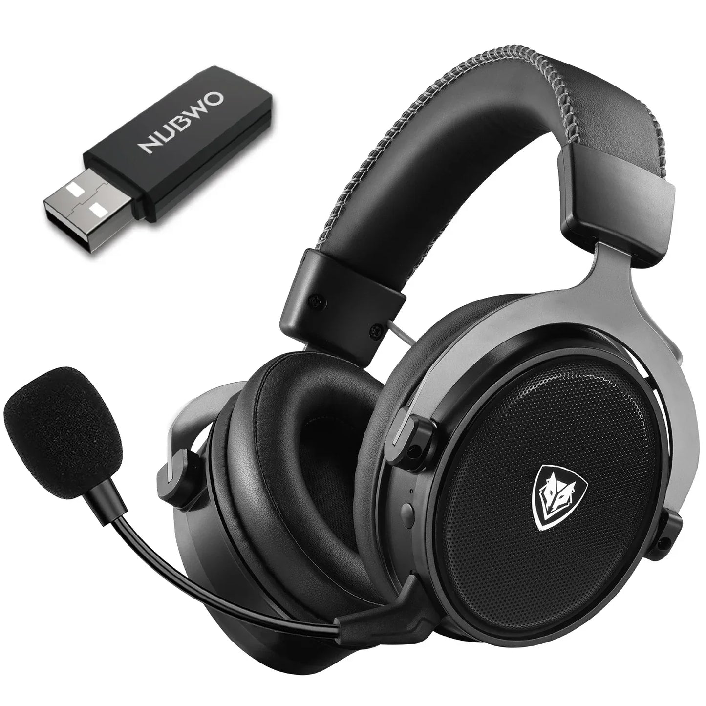 NUBWO G07 Wireless Gaming Headset for PC, PS4, PS Gaming Headphones with Fixed Mic 2.4GHz Ultra-Low Latency Noise Cancelling MIC