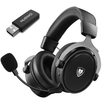 NUBWO G07 Wireless Gaming Headset for PC, PS4, PS Gaming Headphones with Fixed Mic 2.4GHz Ultra-Low Latency Noise Cancelling MIC