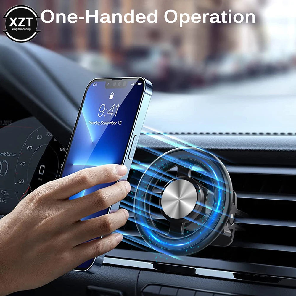 For MagSafe Car Mount New Magnetic Phone Holder Universal Stand Air Vent Mobile Phone Clip GPS Bracket For iPhone 14/13/12ProMax