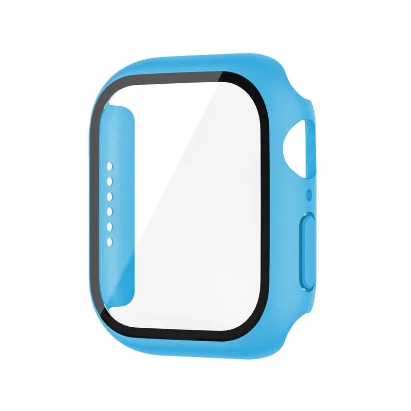 Glass+Cover For Apple Watch case 8 7 9 45mm 41mm 44mm 38 42mm iWatch Accessorie Screen Protector Apple watch series 6 SE 5 40mm