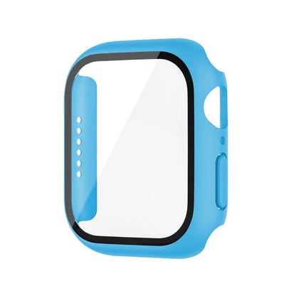 Glass+Cover For Apple Watch case 8 7 9 45mm 41mm 44mm 38 42mm iWatch Accessorie Screen Protector Apple watch series 6 SE 5 40mm