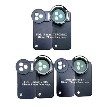 For Iphone 17 / 17 Pro / 17 Pro Max 58MM Thread Interface Filter Ring Adapter Phone Case For Universal ZOMEI CPL VU Star Filter