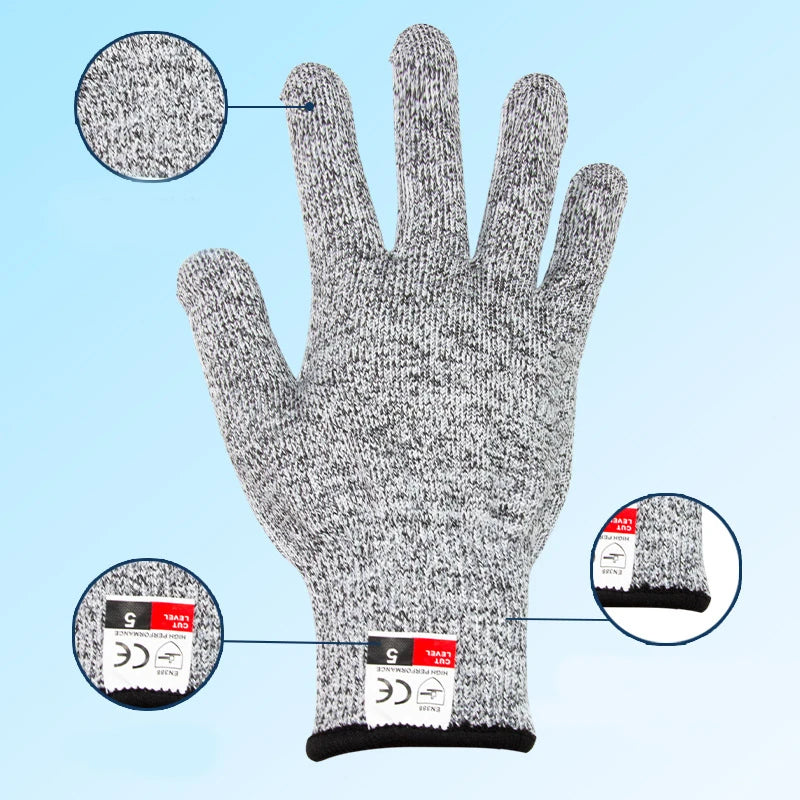 HPPE Grade 5 Anti-cut Gloves Wear-resistant and Anti-cut Protective Gloves Gardening Labor Protection Gloves