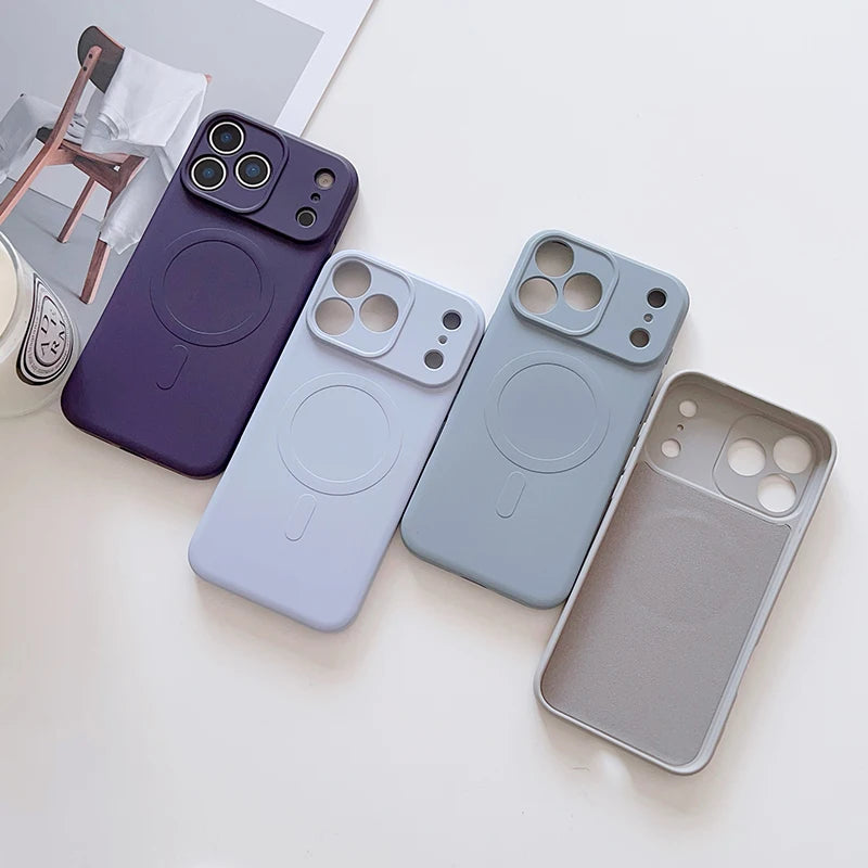 For Magsafe Magnetic Wireless Charging Liquid Silicone Shockproof Phone Case For iPhone 17 Pro Max/17/17 Pro Bumper Back Cover