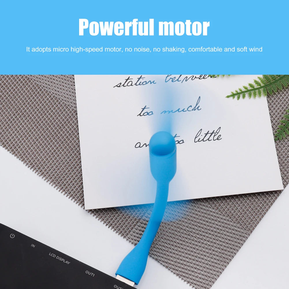 Flexible Portable Mini Fan for Power Bank Notebook Computer Summer Travel Cooling Cooler Mobile Phone USB Gadgets Fans