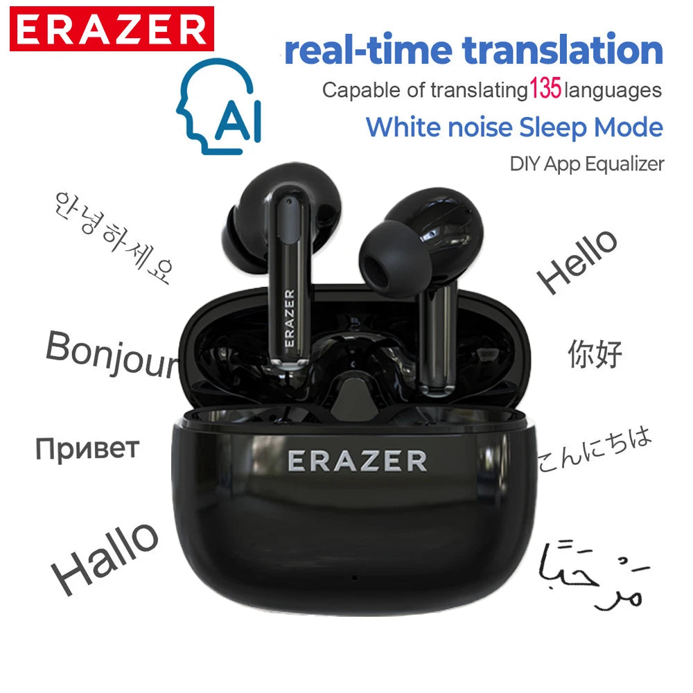 ERAZER XT68/XT69PRO Bluetooth Earphones In-ear Earbuds TWS Wireless Headphones Game Low Latency Bluetooth 5.4 Noise Reduction