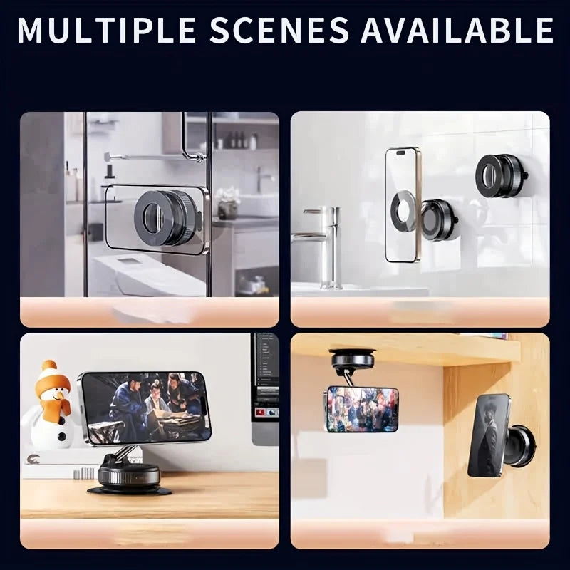 2026 New Model Car Magnetic Phone Holder with Suction Cup Vacuum Adsorption for Car Navigation and Dedicated Phone Holder
