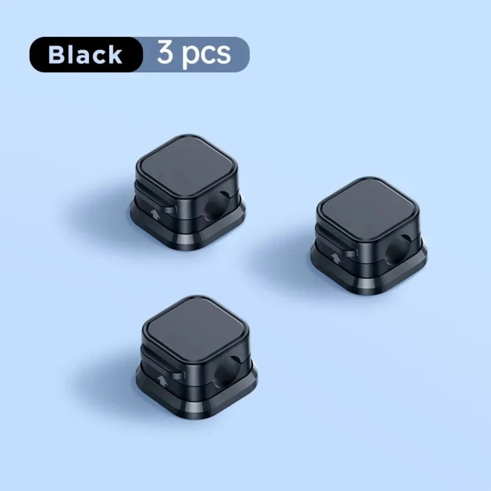 1/3/6/12PCS Magnetic Cable Organizer Clip Cord Holder Adhesive Wire Keeper Organizer for Home Office Under Desk Management