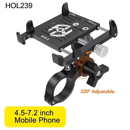 NEWBOLER MTB Phone Mount Stand Bicycle Holder 360° Rotatable Aluminum Adjustable Bike Phone Holder Non-slip Cycling Bracke