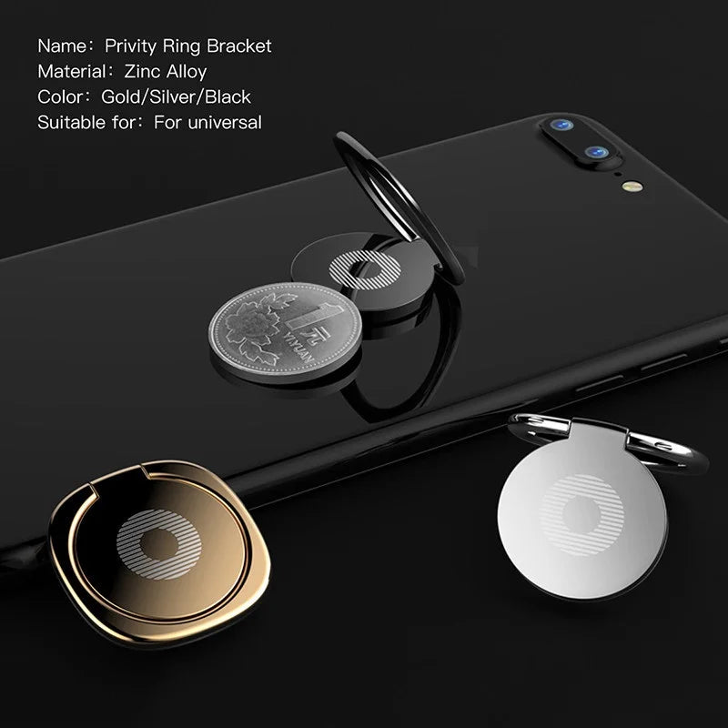 4 Colours Foldable Thin Phone Holder Spin Finger Ring 360 Degree Rotatable Metal Socket For Magnetic Car Mount Smartphone Stand