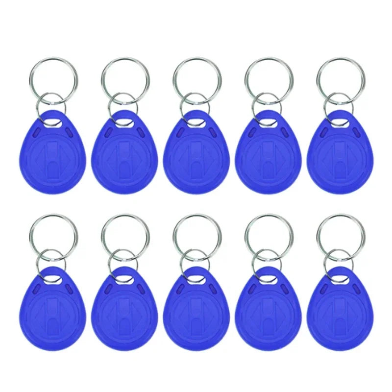 5YOA 10pcs 125KHz Read-Only RFID TK4100 EM4100 Proximity Keyfobs Smart Secure Door Entry Access Control ID Keychain Token Tag