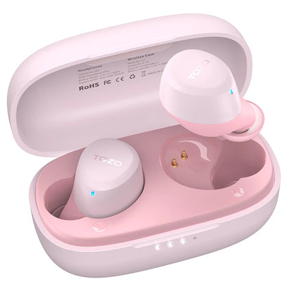 TOZO A1 Bluetooth Earphones,  Wireless Earbuds Immersive Sound Long Distance Connection Headphones Ultra Lightweight,Black