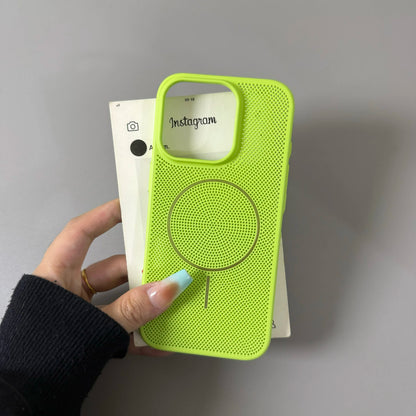 Summer Dopamine Colourway Breathable Case for iPhone 11 12 13 14 15 16 17 Pro Max Plus Ultra Thin Magnetic Charging Hard Cover