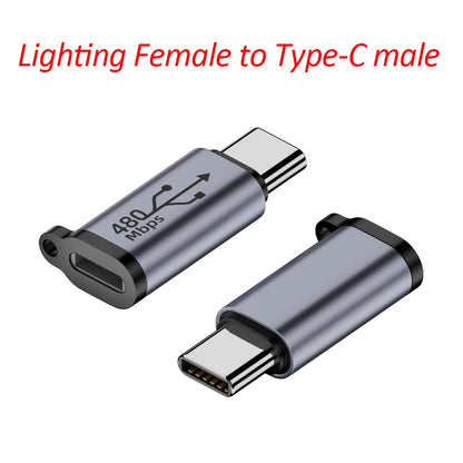 VIKEFON Type C Female to Micro USB/Type Female to Mini USB/Micro USB Female to Type C/Micro USB Female to Mini USB Plug Adapter