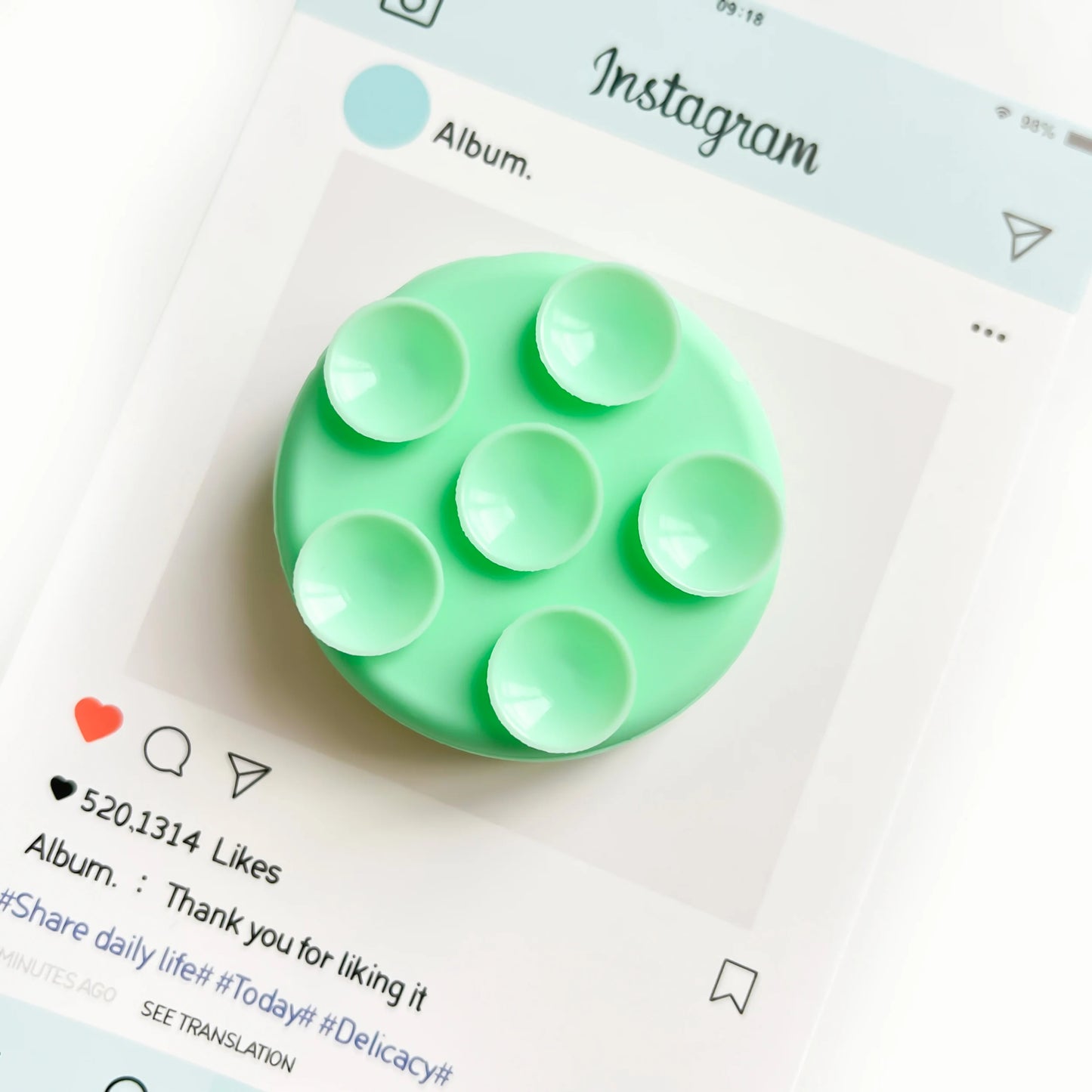 Silicone Suction Cup Phone Holder With Grip Fixture Suction Pad Non Slip Stand Finger Ring Holder Phone Sockets Poppings Griptok