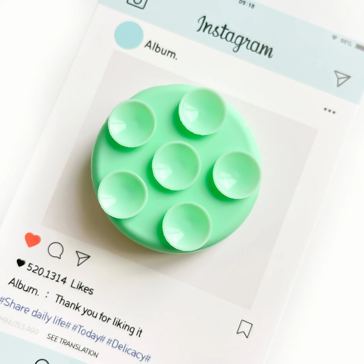 Silicone Suction Cup Phone Holder With Grip Fixture Suction Pad Non Slip Stand Finger Ring Holder Phone Sockets Poppings Griptok