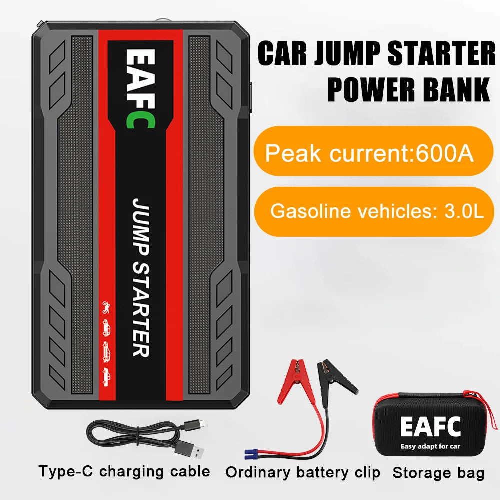 New 2000/1200/600A Car Jump Starter  Car Battery Starters Portable Power Bank 12V Starting Device Booster For Petrol Diesel Car