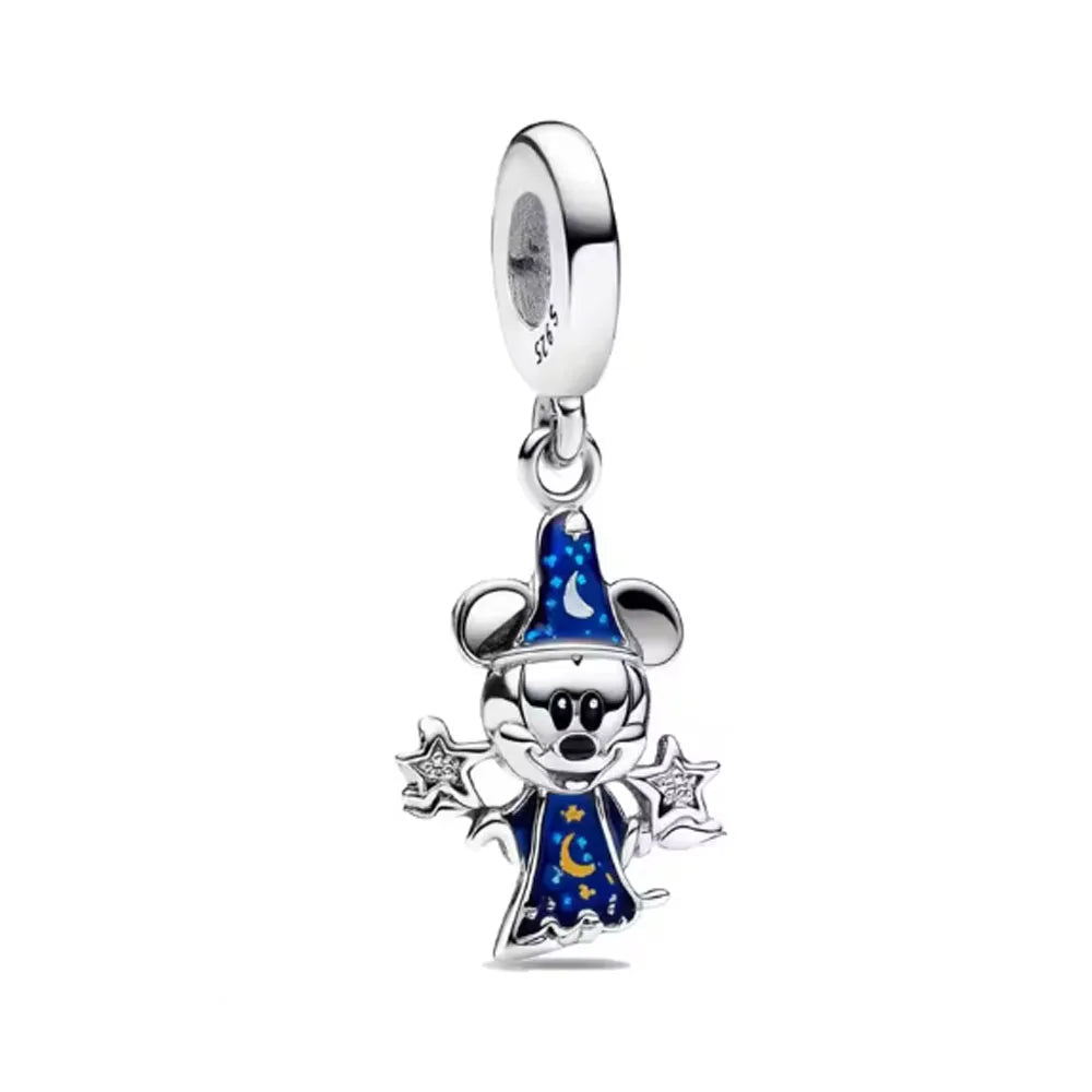 Fashionable 925 Silver Cartoon Beads Compatible with European Bracelet Koala Rabbit Mouse Princess Anime Beads DIY Jewelry Gift