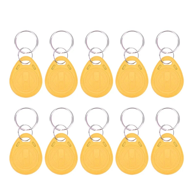 5YOA 10pcs 125KHz T5577 Keyfobs Rewritable Duplicate Tag 5200 Proximity Copy Access Card ID Token Ring RFID Cloner Keychain
