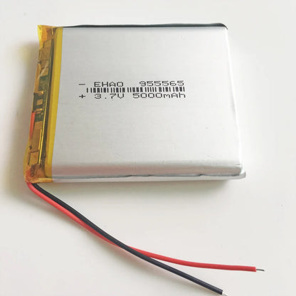 3.7V 5000mAh Polymer Lithium LiPo Rechargeable Battery 955565 For GPS PSP DVD PAD E-book Tablet PC Laptop Power Bank Video Game