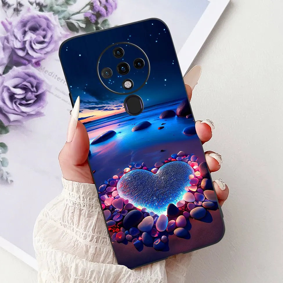 6.8'' For Tecno Spark6 KE7 Back Cover For Techno Spark 6 Case Shockproof Luxury Cute Cartoon Funny Cool Silicone Bumper Funda