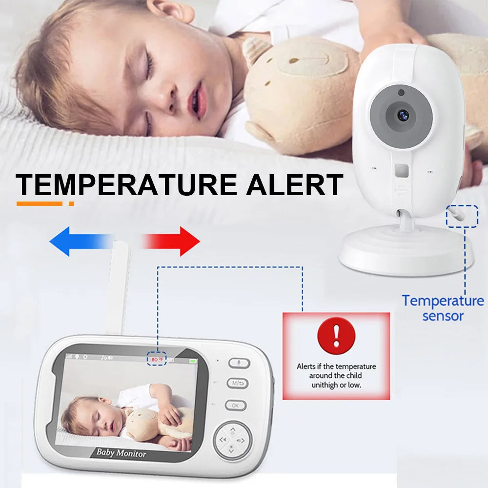 ABM600 Baby Monitor With Camera  LCD Electronic Babysitter Wireless 2 Way Audio Talk Video Baby Nanny Device Upgraded Caregiver