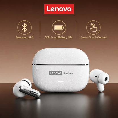 Choice Lenovo LE208 Wireless Earphones Bluetooth V6.0 HIFI Headphone Leather Texture Gaming Headset with Mic Music Earbuds