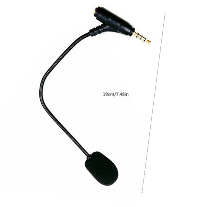 3.5mm Microphone for Gamings Headphones Headsets Microphone with Black FoamCover Game Mic Flexible 7.5inch