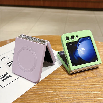 Liquid Silicone Magnetic Case For Samsung Galaxy Z Flip 7 6 5 4 3 Wireless Charging Shockproof Protection Soft Cover For ZFlip6