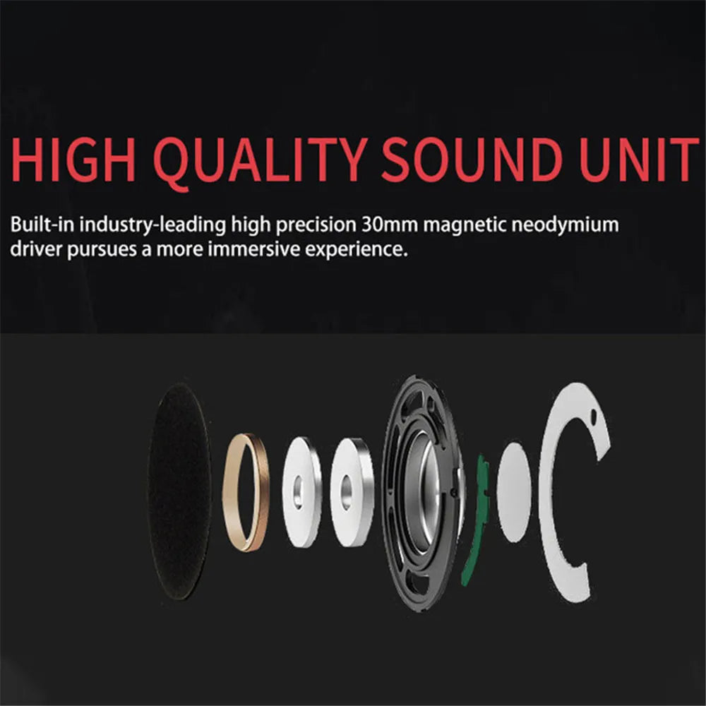 USB Headphones Bluetooth Physical Noise Reduction Headsets Stereo Sound Earphones for Phone PC Gaming Earpiece on Head Gift