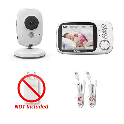 TakTark 3.2 Inch Video Baby Monitor 2.4G Wireless with Auto Night Vision TwoWay Intercom Surveillance Security Camera Babysitter