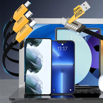3 In 2 240W Fast Charge Cable Micro USB TypeC Mobile Phone Data Cable For iPhone Huawei OPPO Xiaomi Redmi Samsung Charging Cable