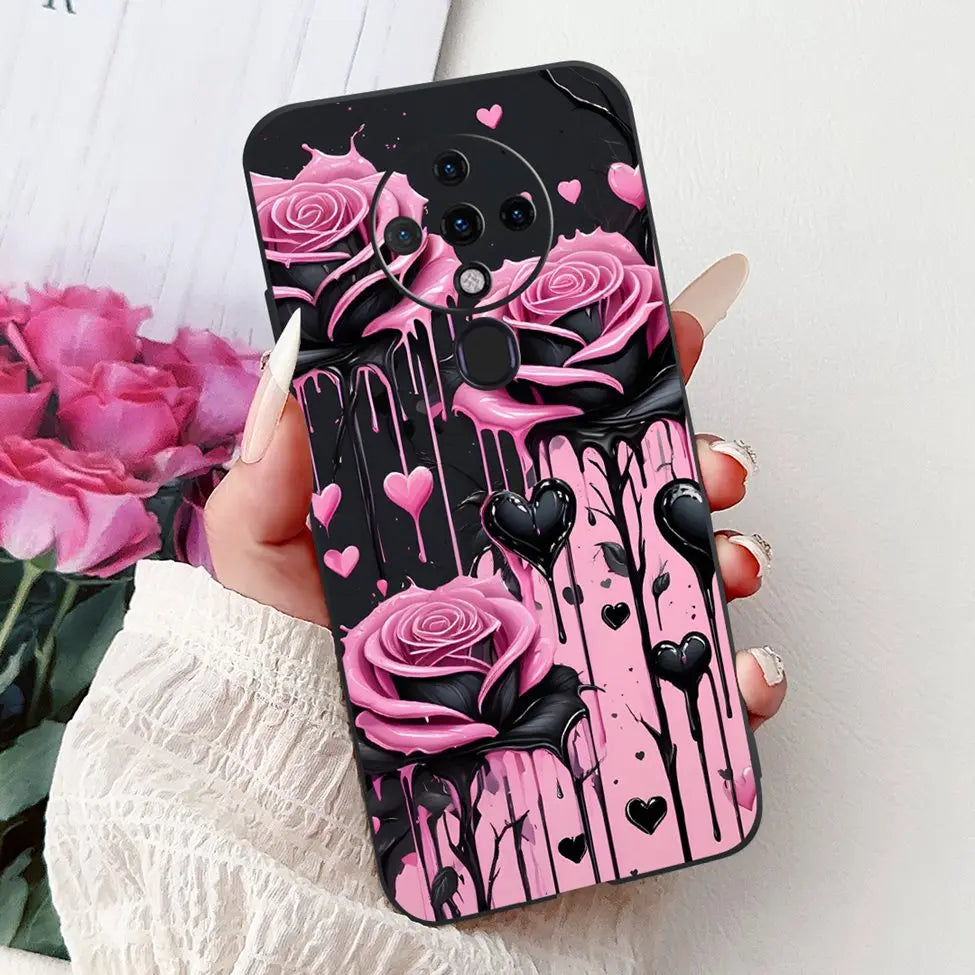 6.8'' For Tecno Spark6 KE7 Back Cover For Techno Spark 6 Case Shockproof Luxury Cute Cartoon Funny Cool Silicone Bumper Funda