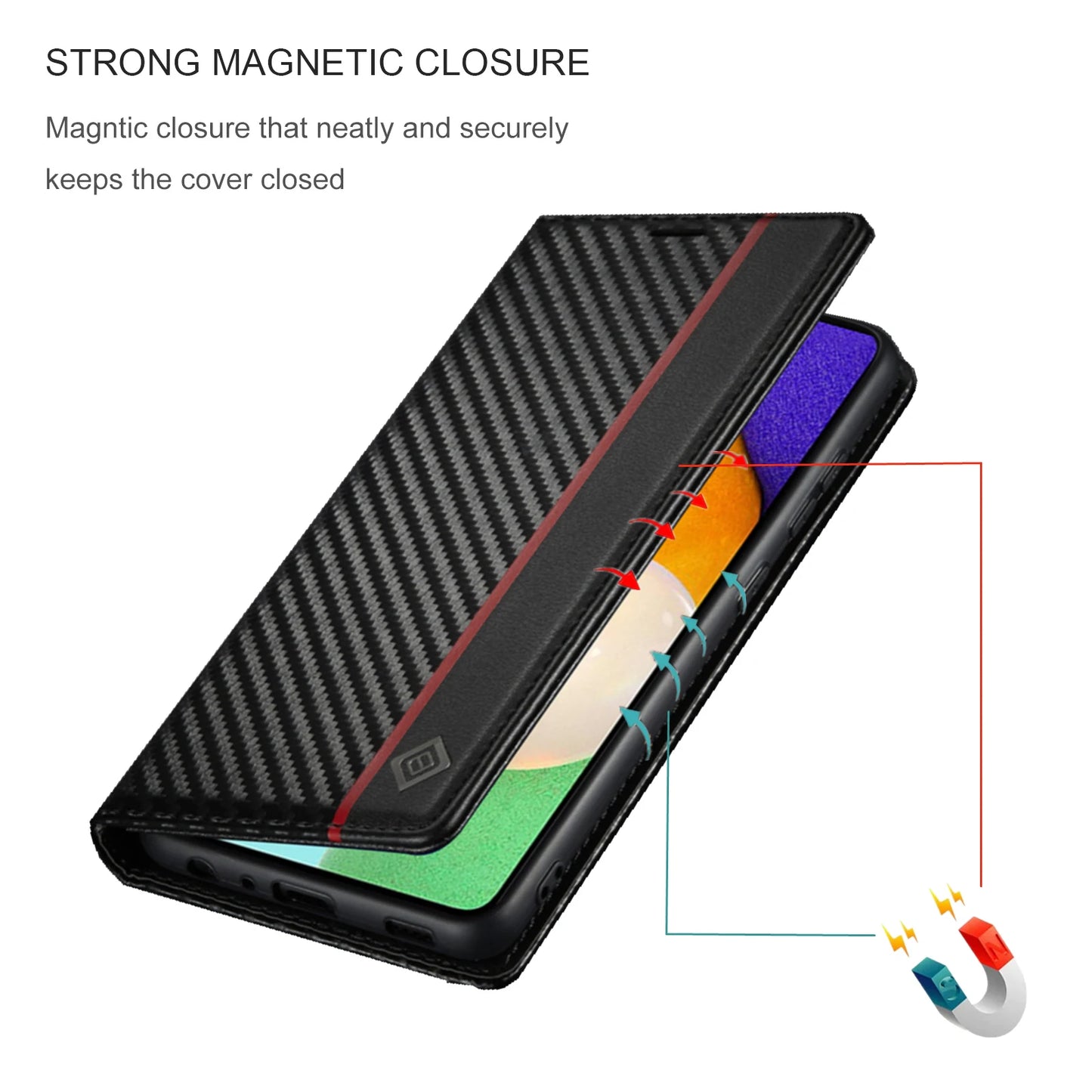 Carbon Fiber Leather Case for Xiaomi 15T 14T 13T 12T 11T 11 Lite Mi Redmi Note 14 13 12S 11S Pro Plus Poco X5 Pro Cover Wallet