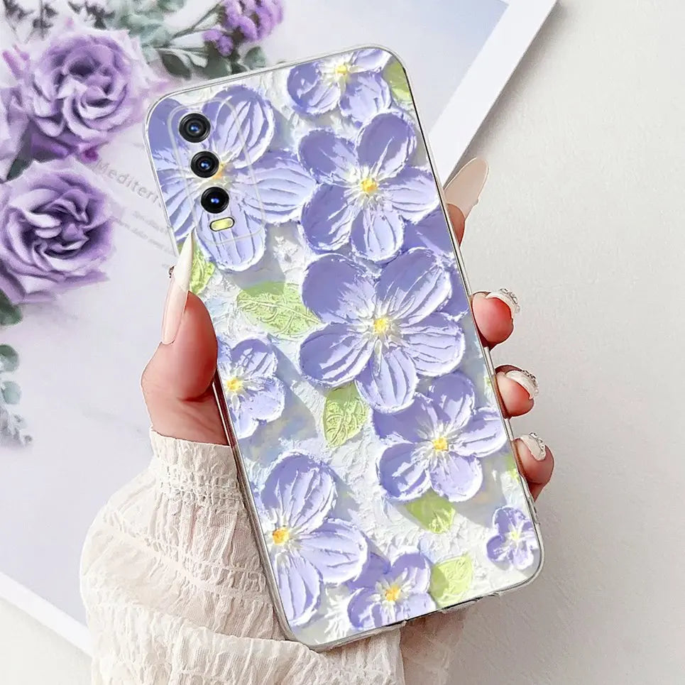 Soft Clear Siliocne Cover For Vivo V2027 V2028 V2029 Phone Case Vivo Y11s Y12s Y20 Y20s Y20i Y20G Cartoon Animals Flower Coque