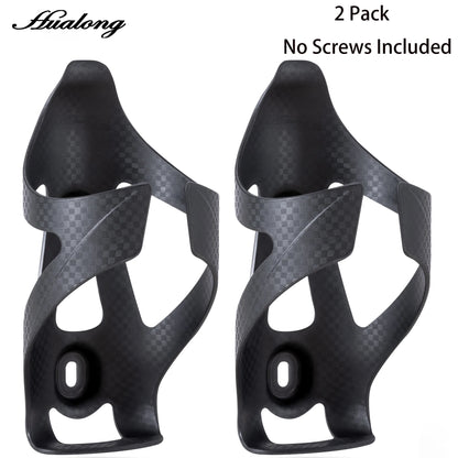 HUALONG Bike Water Bottle Holder Nylon Add Carbon Fiber Water Bottle Cage Road MTB Gravel Bikes Bicycle Water Bottl Drink Cup Ho