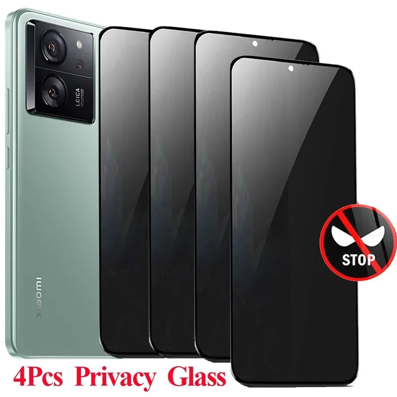 4Pcs Privacy Tempered Glass for Xiaomi 13T Pro 11T 13 Anti Spy Screen Protector for Xiaomi 11T Pro 12T 12T Pro Protective Glass