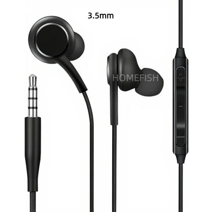 HOMEFISH USB-C Wired Earbuds In-Ear Headphones with Mic HiFi Stereo Sound Tangle-Free Braided Cable Type-c,3.5mm 2skus