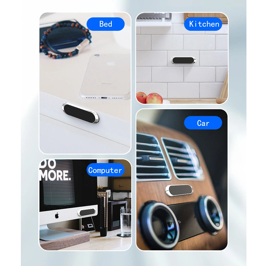 Simple Mini Strip Shape Magnetic Car Phone Holder Car Accessories 9*2.4MMN40 Strong Magnetic Magnets Nano-markless Glue