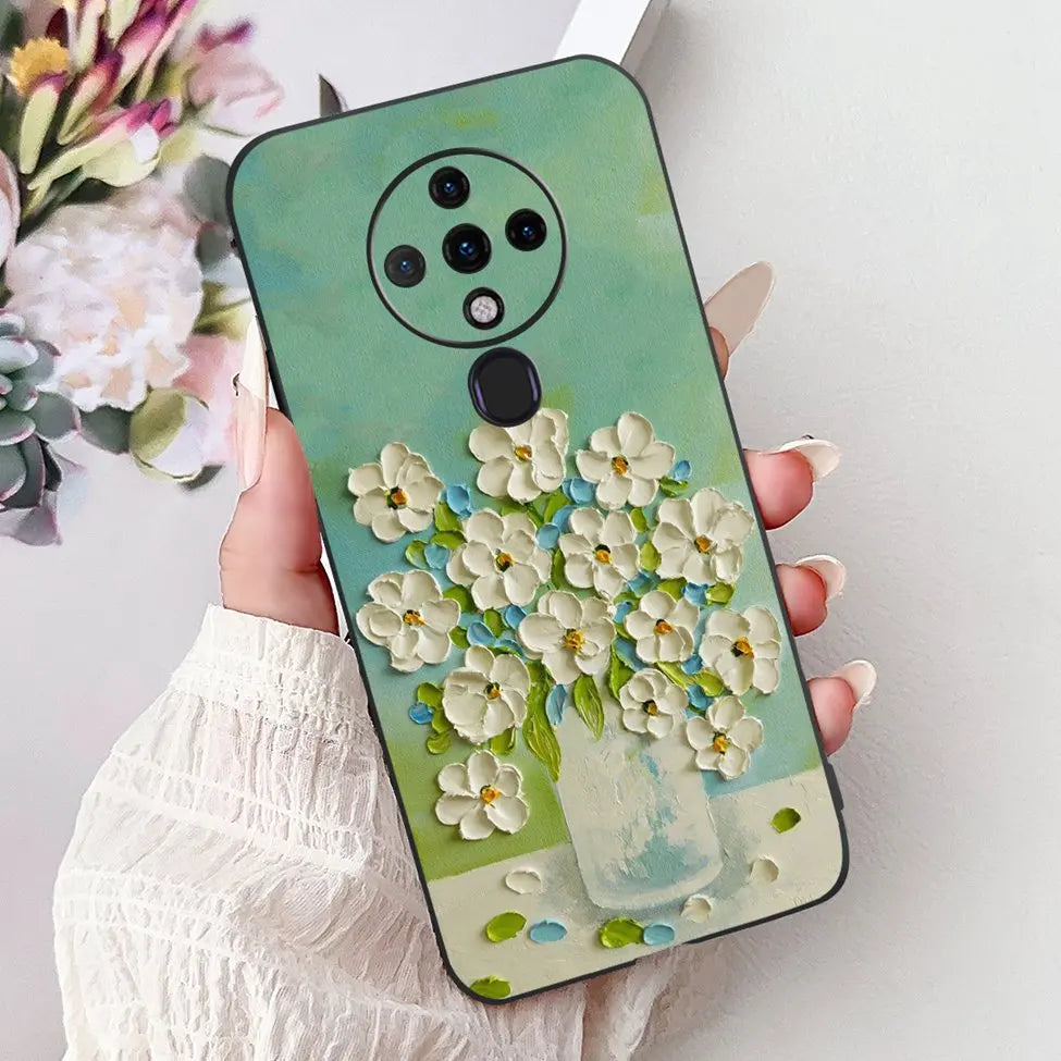 6.8'' For Tecno Spark6 KE7 Back Cover For Techno Spark 6 Case Shockproof Luxury Cute Cartoon Funny Cool Silicone Bumper Funda