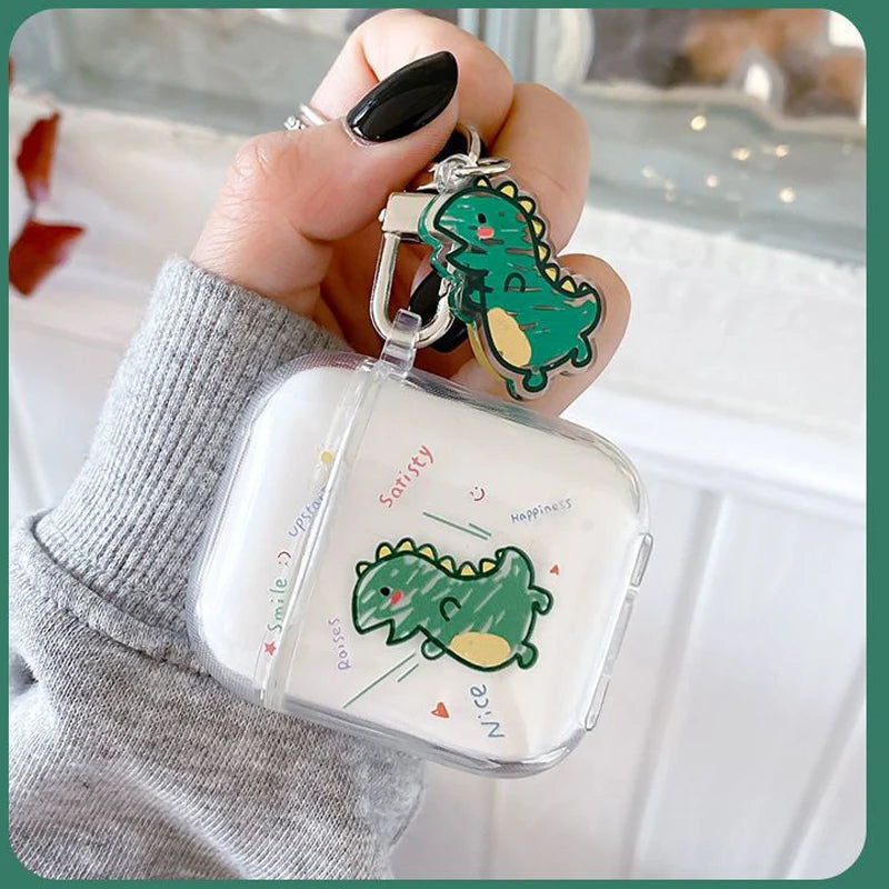For AirPods 1 2 3 Earphone Case Funny Cute Cartoon Couples Bluetooth Headphone Protective Cover For AirPodsPro 2nd With Keychain