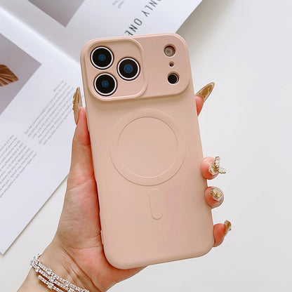 For Magsafe Magnetic Wireless Charging Liquid Silicone Shockproof Phone Case For iPhone 17 Pro Max/17/17 Pro Bumper Back Cover