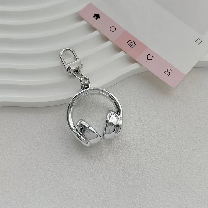 1PC Cute Creative 3D Earphones Pendant Keychain Mobile Phone Chain Earphone Charm Backpack Hanging Decoration Accessories Gifts