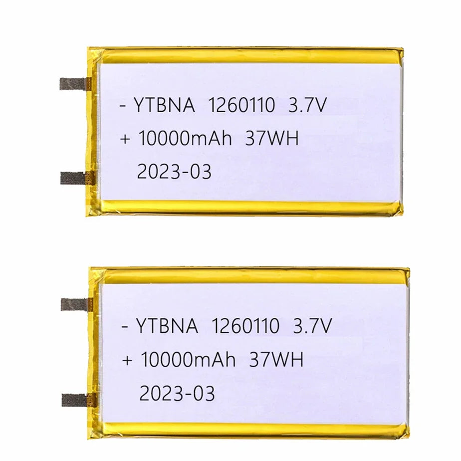 3.7V 10000mAh 1260110 Polymer Lithium Battery/lithium Ion Battery for Power Bank,GPS,100% Real Capacity