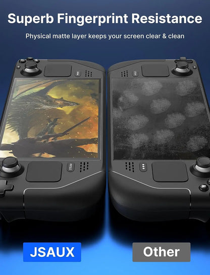 Steam Deck Screen Protector, Anti Glare Protector 9H Hardness Easy to Install with Guiding Frame Tempered Glass for Steam Deck