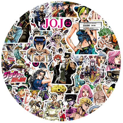 10/30/80pcs Anime JoJos Bizarre Adventure Stickers Cartoon Decals DIY Laptop Motorcycle Phone Case Diary Waterproof Sticker Toys