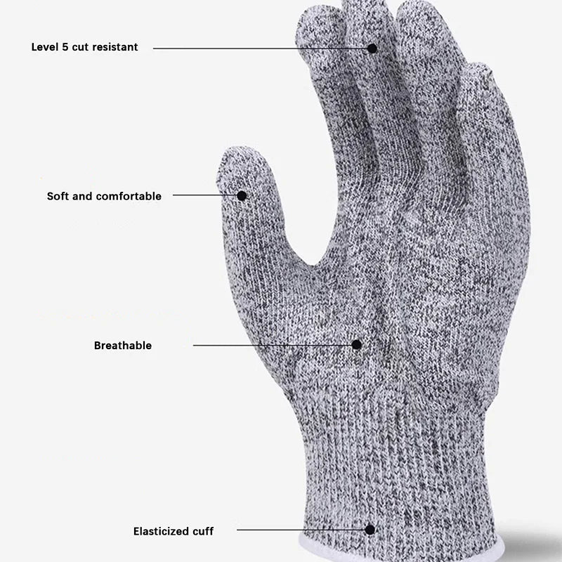 Security Protection Anti-Cut Gloves, Cut proof, stab resistant, stainless steel wire, metal mesh, butcher  work
